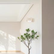 Vegglampe Mado, beige, Ø 8 cm, stål/glass, 1 lyskilde, G9