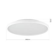 LED-taklampe MASCA, hvit, Ø 60 cm, CCT, metall, dimbar