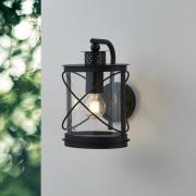Utendørs vegglampe Hilburn, svart, nedover