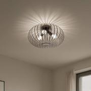 Taklampe Globe, kaffe, Ø 51 cm, metall, 3 lyskilder, E27