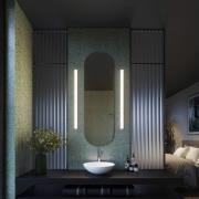 WEVER & DUCRÉ LED-vegglampe Mirba 3.0 svart/hvit 91 cm IP44