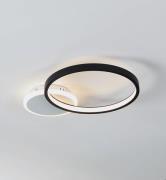 LED-taklampe Gafares, svart aluminium 41 cm fjernkontroll CCT