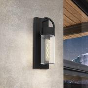 EGLO Carraro utendørs vegglampe, svart/klar