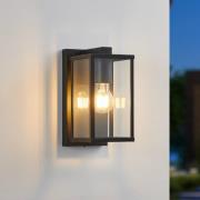 EGLO Budrone utendørs vegglampe, svart/klar