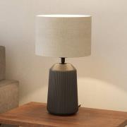 Bordlampe Capalbio, grå fot / natur skjerm