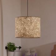 Butterburn hengelampe, Ø 36 cm, beige/grønn, stoff