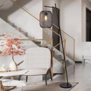Wrington gulvlampe, høyde 194 cm, svart, stål