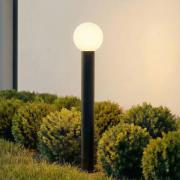 Lindby veilampe Dangan, hvit, høyde 90 cm, glass, metall