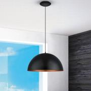 Gaetano 1 hengelampe, Ø 53 cm, svart/kobber, stål