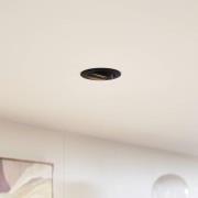 PRIOS innfelt taklampe Fibur, svart, sink, Ø 8,2 cm, 3 stk.