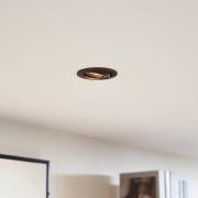 PRIOS innfelt taklampe Fibur, bronse, sink, Ø 8,2 cm, 3 stk.