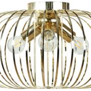 Taklampe Globe, gullfarget, Ø 51 cm, 3 lyskilder, E27