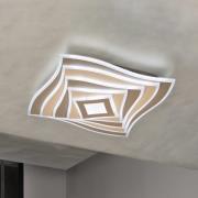 LED-taklampe HERO, greige, 50x50 cm fjernkontroll CCT dimbar