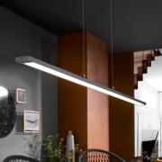 LED-hengelampe Marlo, grå, lengde 120 cm, CCT, berøringsdimmer