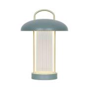 LED-bordlampe Mirano, høyde 29 cm, støvgrønn, metall