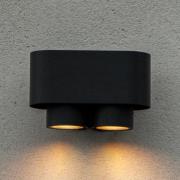 Utendørs vegglampe Cypres, IP44, 2 lyskilder