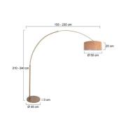Bue-gulvlampe Sparkled Light bronse/brun 240 cm, kork