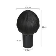 Bordlampe Bloeba, svart, Ø 25 cm, lin/metall