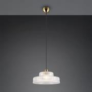 Hengelampe Abella, klar, Ø 35 cm, glass, E27