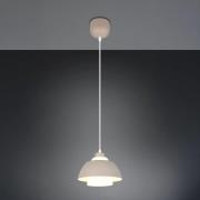 Hengelampe Tilos, beige, Ø 23 cm, metall/glass, E27