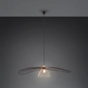 Hengelampe Lauris, matt svart, Ø 100 cm, metall, E27