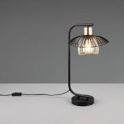 Bordlampe Lauris, matt svart, høyde 44 cm, metall, E27