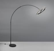 LED-gulvlampe Amador, svart, høyde 205 cm metall