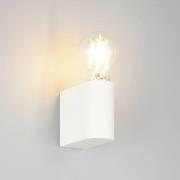 Vegglampe til bad Pratella, bredde 4 cm, hvit, plast, IP44