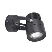 Utvendig veggspot 5119, svart, Ø 7 cm, metall, IP54, GU10