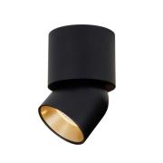 SLC LED-downlight CUP, svart/gull, 927, Ø 7,5 cm, dimbar