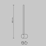 Maytoni LED-vegglampe Light stick, messing, høyde 60 cm