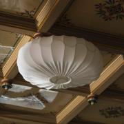 Globen Lighting Taklampe BLADVERK, hvit, Ø 50 cm, tekstil