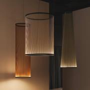 Vibia LED-hengelampe ARRAY grønn 193 x 124 cm sylinder 927 dimbar