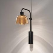 Bover LED-vegglampe Drep A/04, ravfarget, glass, svart, 2700 K