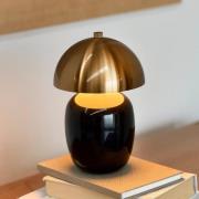 Dyberg Larsen LED-bordlampe Manhatten, svart/messing