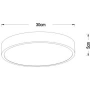 Unar LED-taklampe, svart, Ø 30 cm