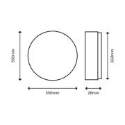 Philips SuperSlim taklampe 2.700K Ø54cm svart