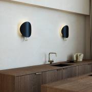 Vegglampe Spargo, indirekte lys, svart/gull