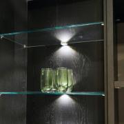 LED-glassklips, grå, plast, opp/ned, plugg