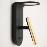 Svart og gull LED-vegglampe 2Nights_W2