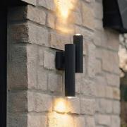 Lucande utendørs LED-vegglampe Torvian, antrasitt, 2 lyskilder