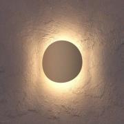 Utendørs LED-vegglampe Briale, sandfarget, høyde 20 cm metall