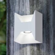 Utendørs LED-vegglampe Morino, svart, høyde 18 cm, metall