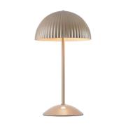 Bordlampe Zin, brun, jern, høyde 35,5 cm, G9