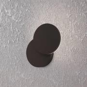 Utendørs LED-vegglampe Pedersano, svart, Ø 14 cm, metall