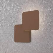 Utendørs LED-vegglampe Pedersano, rustfarget, lengde 14 cm Metall