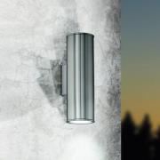 LED-vegglampe Riga, stål, høyde 20 cm, stål, 2 lyskilder.