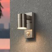 LED-vegglampe Riga 5 stålfarget, 16 cm stål Sensor