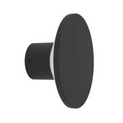 Utendørs LED-vegglampe Rigosa, svart, Ø 10 cm, metall