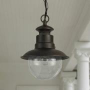 Lindby utendørs pendellampe Eddie, rust, metall, IP44, E27